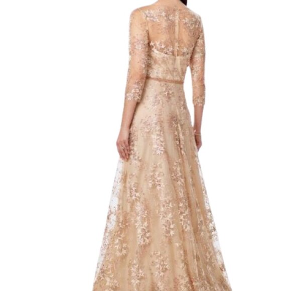 NWT Mon Cheri 118682 Beaded Mother of the Bride Dress Plum Size 6 - Picture 3 of 6